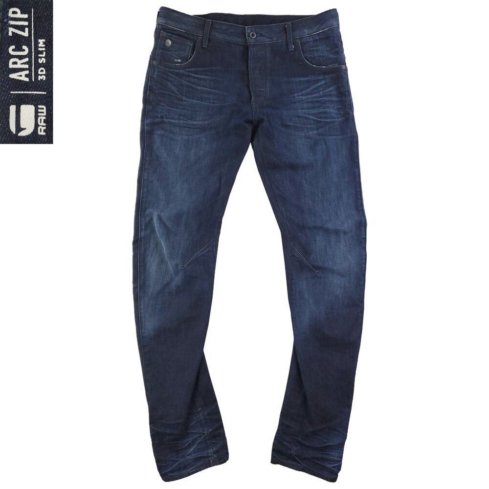 G-Star Raw Jeans Arc Zip 3D Slim Button Fly Denim Men's "34x36" Actual 36x36